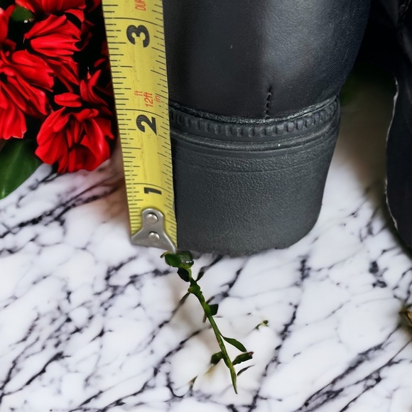 Harley Davidson Women's Black Leather Motorcycle Tessa Boots Size 6 Lace Up Zip - Picture 13 of 16